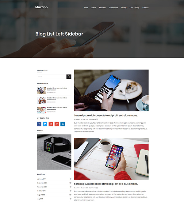 Maxapp App Landing HTML5 Template